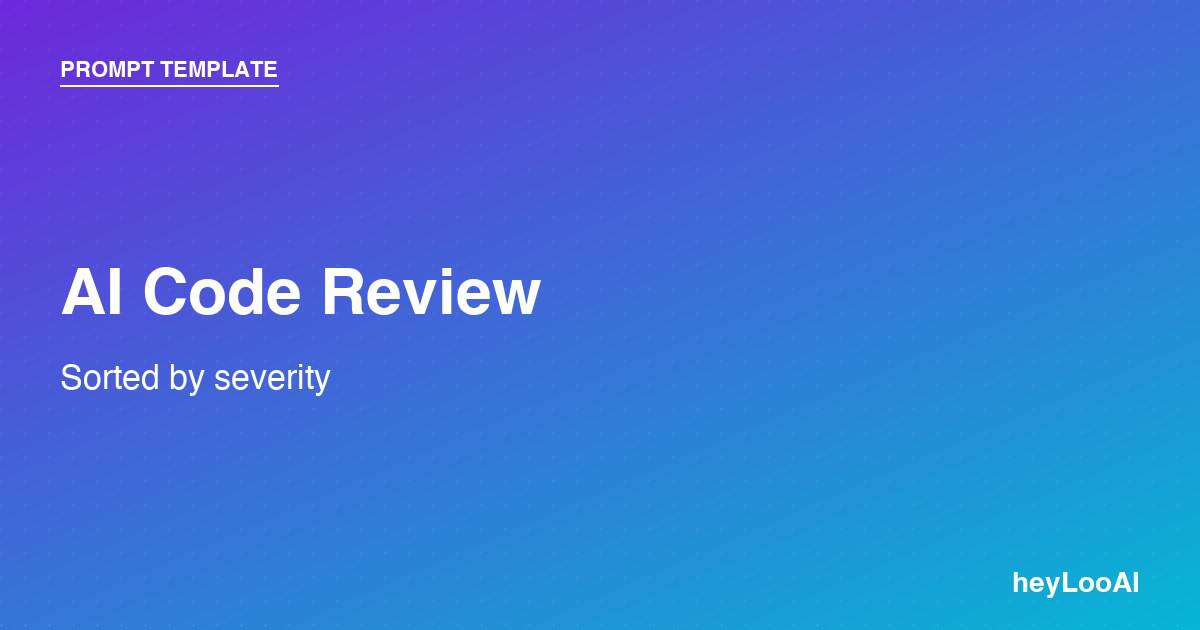 AI Code Review prompt